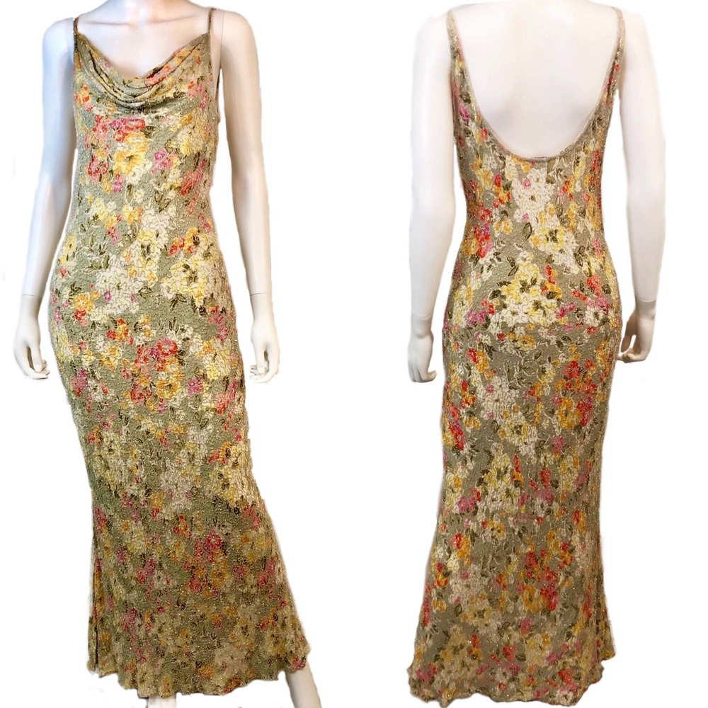 NEW Sténay | Vintage Sequin Cowl Neck Gown